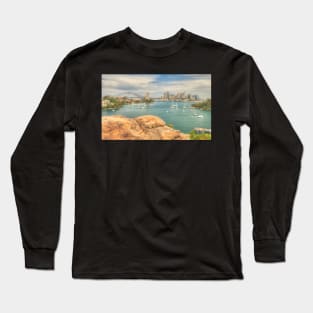 Stepping into the harbour .. northside Long Sleeve T-Shirt